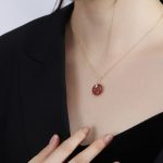Buddha Stones 925 Sterling Silver Strawberry Quartz Healing Positive Necklace Necklaces & Pendants BS 3