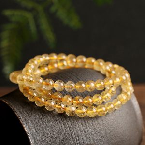Buddha Stones Natural Citrine Prosperity Protection Bracelet Bracelet BS Citrine