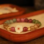 Buddha Stones Colorful Tourmaline Jade Flowers Love Bracelet Bracelet BS 2