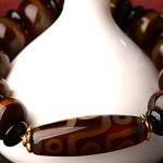 Buddha Stones Tibetan Natural Nine-Eye Dzi Bead Agate Wealth Blessings Bracelet Bracelet BS 8