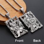 Buddha Stones Guan Gong Dragon Auspicious Clouds Wealth Necklace Pendant Necklaces & Pendants BS 3