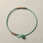 Buddha Stones Tibetan Handmade Green Aventurine Luck Protection Braided Rope Bracelet Bracelet BS Green(Wrist Circumference 14-16cm)