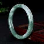 Buddha Stones Natural Jade Luck Abundance Bangle Bracelet Bracelet BS 60-62mm