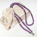 Buddha Stones Natural Amethyst Purification Mala Bracelet Bracelet BS 7