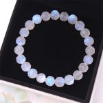 Buddha Stones Natural Moonstone Lotus Love Bracelet Bracelet BS 10