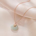 Buddha Stones 925 Sterling Silver Natural Hetian Jade Zircon Butterfly Luck Necklace Pendant Necklaces & Pendants BS 1
