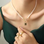 Buddha Stones Pearl Zircon Wealth Charm Necklace Pendant Necklaces & Pendants BS 14