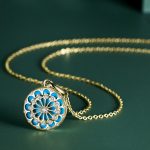 Buddha Stones 925 Sterling Silver Round Turquoise Zircon Protection Strength Necklace Pendant Necklaces & Pendants BS 2