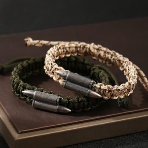 Buddha Stones 925 Sterling Silver Bullet Design Braided Rope Bracelet Bracelet BS main