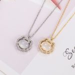 Buddha Stones Chalcedony Lock of Good Wishes Positive Necklace Pendant Necklaces & Pendants BS main