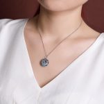 Buddha Stones 999 Sterling Silver Koi Fish Fu Character Lotus Peace Buckle Wealth Necklace Pendant Necklaces & Pendants BS 7