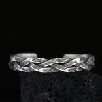 Buddha Stones Koi Fish Twisted Design Luck Wealth Cuff Bracelet Bangle Bracelet Bangle BS 9