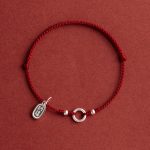 Buddha Stones 925 Sterling Silver Lucky Fortune Peace Joy Lotus Peace Buckle Red String Bracelet Bracelet BS 7
