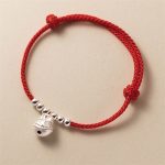 Buddha Stones Year of the Dragon 925 Sterling Silver Handmade Dragon Carved Success Braided Red Bracelet Bracelet BS 1