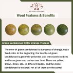 Buddha Stones Green Sandalwood Ebony Wood Sandalwood Om Mani Padme Hum Soothing Bracelet Bracelet BS 9