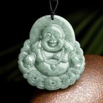 Buddha Stones Laughing Buddha Natural Jade Copper Coin Abundance Necklace Pendant Necklaces & Pendants BS Laughing Buddha(Happiness♥Wealth)