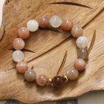 Buddha Stones Natural Sun Stone Gold Sandstone Wealth Positive Bracelet Bracelet BS 12