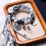 Buddha Stones Black Glitter Stone Cat's Eye Yin Yang Mountain Ghosts Spend Money Power Double Layer Rope Bracelet Bracelet BS 3