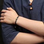 Buddha Stones Round Peace Buckle Jade Abundance Wealth String Bracelet Bracelet BS 5