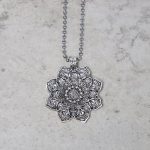 Buddha Stones Tibetan Lotus Blessing Necklace Pendant Necklaces & Pendants BS 7