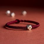 Buddha Stones 925 Sterling Silver Handmade Chinese Zodiac Natal Buddha Luck Protection Braided String Bracelet (Extra 30% Off | USE CODE: FS30) Bracelet BS Dark Red(Wrist Circumference 15-21cm) Dog/Pig-Amitabha Buddha