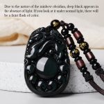 Buddha Stones Tibetan Positive Rainbow Obsidian PiXiu Necklace Necklace BS 6