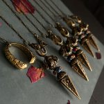 Buddha Stones Pentagram Eye of God Feather Hamsa Copper Healing Necklace Pendant Pendulum Necklaces & Pendants BS 4