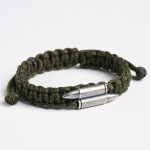 Buddha Stones 925 Sterling Silver Bullet Design Braided Rope Bracelet Bracelet BS 7