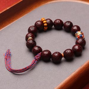 Buddha Stones Bodhi Seed Bead Peace Calm Tassel Bracelet Bracelet BS Bodhi Seed(Wrist Circumference 15-17cm)