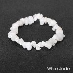 Natural Irregular Shape Crystal Stone Warmth Soothing Bracelet Bracelet BS White Jade