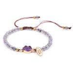 Buddha Stones Natural Crystal Charm Lucky Healing Bracelet Bracelet BS Amethyst