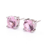 Buddha Stones Natural Various Gemstone Amethyst Love Earrings Earring BS Pink Crystal