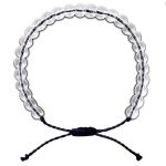 Buddha Stones Handmade Glass Beads Braided String Adjustable Bracelet Bracelet BS Black