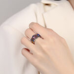 Buddha Stones Koi Fish Lotus Flower Leaf Design Luck Wealth Ring Ring BS 7
