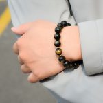 Buddha Stones Chinese Zodiac Natal Buddha Gold Sheen Obsidian Wealth Protection Bracelet Bracelet BS 15