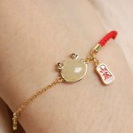 Buddha Stones 925 Sterling Silver Year Of The Dragon Hetian White Jade Chinese Steamed Bun Dragon Design Fortune Blessing Bracelet Bracelet BS 3