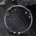 Buddha Stones 925 Sterling Silver Elephant Strength Bracelet Bangle Bracelet Bangle BS 1