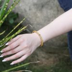 Buddha Stones Cyan Jade Copper Auspicious Clouds Calm Healing Bracelet Bangle Bracelet Bangle BS 4