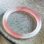 Buddha Stones Pink Golden Silk Jade Wealth Bracelet Bangle Bracelet & Bangle BS 1