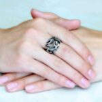 Buddha Stones Dragon Pattern Protection Strength Adjustable Ring Ring BS 7