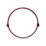 Buddha Stones 925 Sterling Silver Red String Braid Bracelet Anklet Bracelet Anklet BS 4