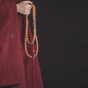 Buddha Stones 108 Mala Beads Bodhi Seed Dzi Bead Peace Tassel Bracelet Mala Bracelet BS Bodhi Seed