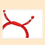 Buddha Stones 999 Sterling Silver Chinese Zodiac Red Rope Luck Handcrafted Kids Bracelet Bracelet BS 11