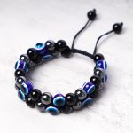 Buddha Stones Evil Eye Hematite Tiger Eye Protection Beaded Bracelet Bracelet BS 17