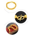 Buddha Stones 24k Gold Plated Double Headed Dragon Protection Bracelet Bracelet BS 6