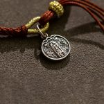 Buddha Stones Handmade 925 Sterling Silver Five Directions Gods of Wealth Luck Protection String Braid Bracelet Bracelet BS 5