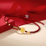 Buddha Stones Handmade 925 Sterling Silver Cherry Blossoms Sakura Chalcedony Luck Bracelet Bracelet BS 2