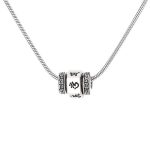 Buddha Stones Tibetan Om Mani Padme Hum Peace Necklace Rotatable Pendant Necklaces & Pendants BS 4