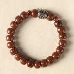 Buddha Stones Bodhi Seed Auspicious Cloud Fu Character Bead Peace Bracelet Bracelet BS Brown Bodhi Seed(Wrist Circumference 14-15cm) Auspicious Cloud