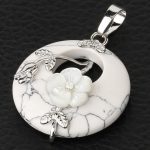 Buddha Stones Various Crystal Amethyst Green Aventurine Flower Healing Necklace Pendant Necklaces & Pendants BS Howlite